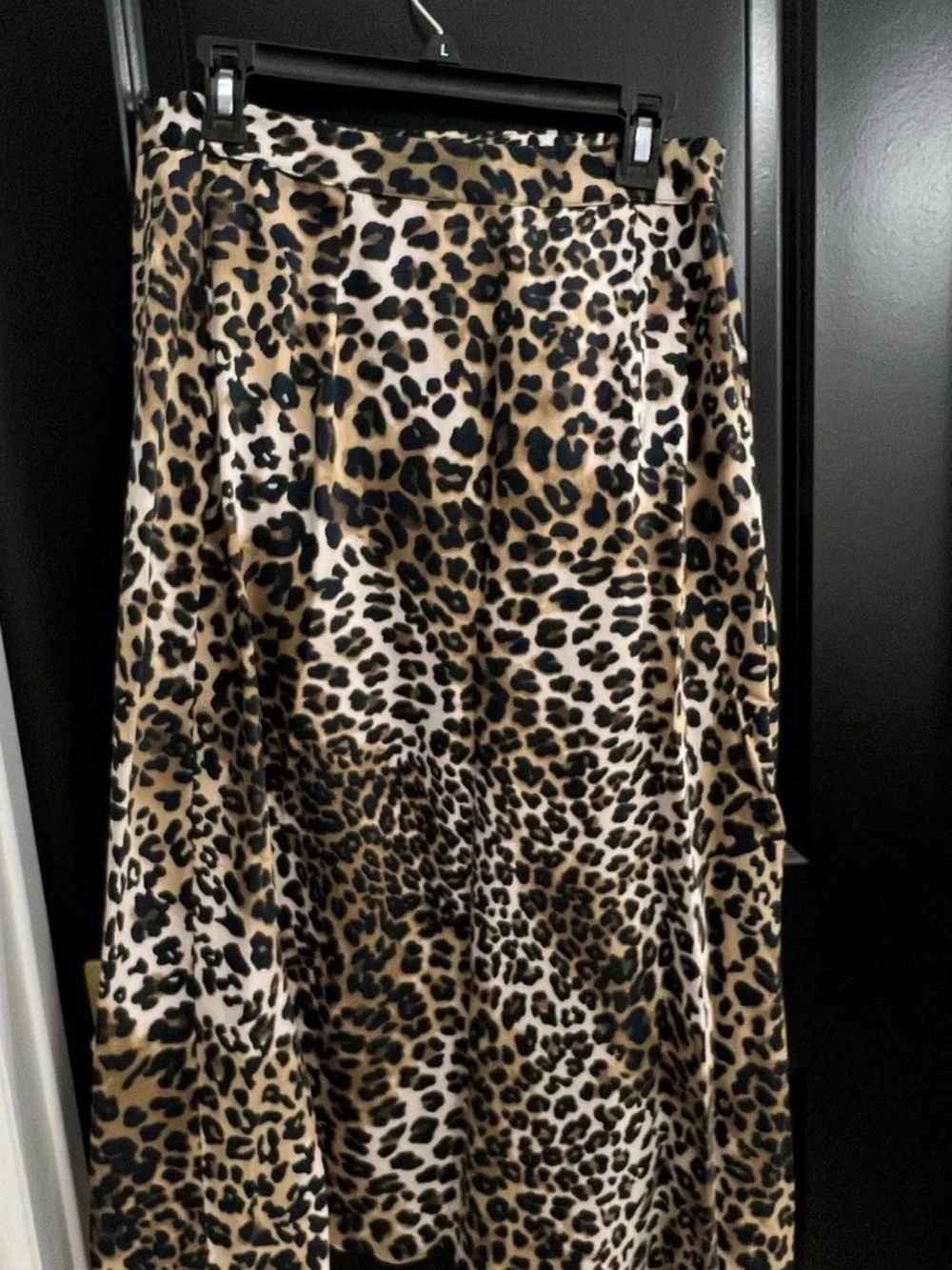 Abercrombie & Fitch Leopard Print Wrap Skirt - Black & Tan